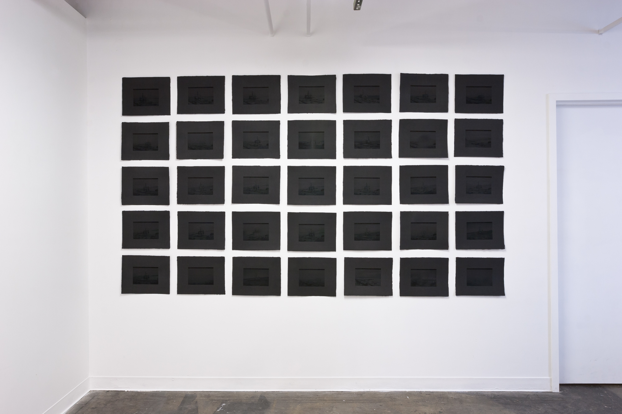 View of an exhibition by Gil Blank at LaMontagne Gallery, Boston, in 2012