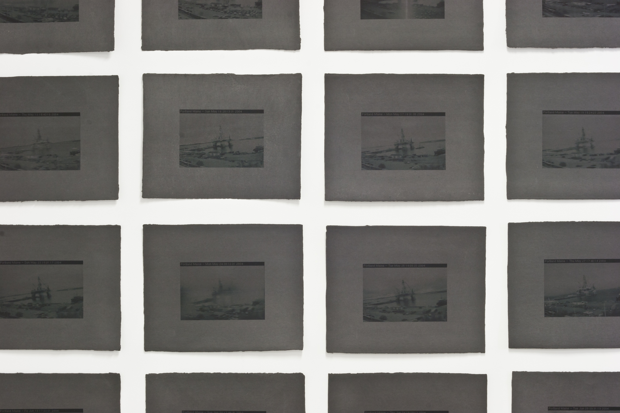 View of an exhibition by Gil Blank at LaMontagne Gallery, Boston, in 2012