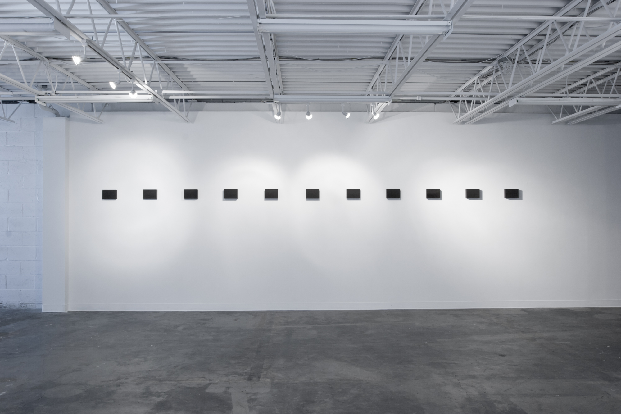 View of an exhibition by Gil Blank at LaMontagne Gallery, Boston, in 2012