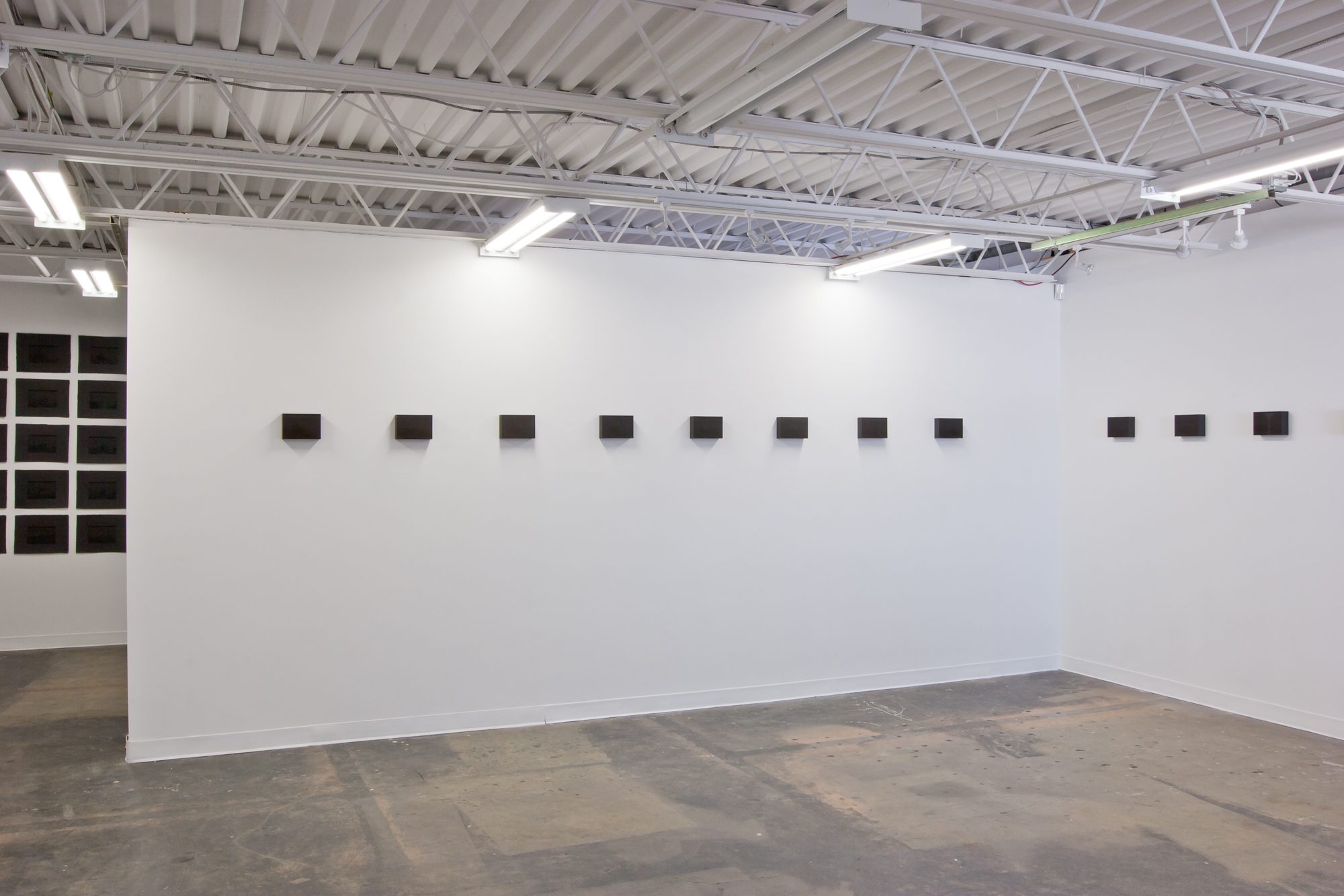 View of an exhibition by Gil Blank at LaMontagne Gallery, Boston, in 2012