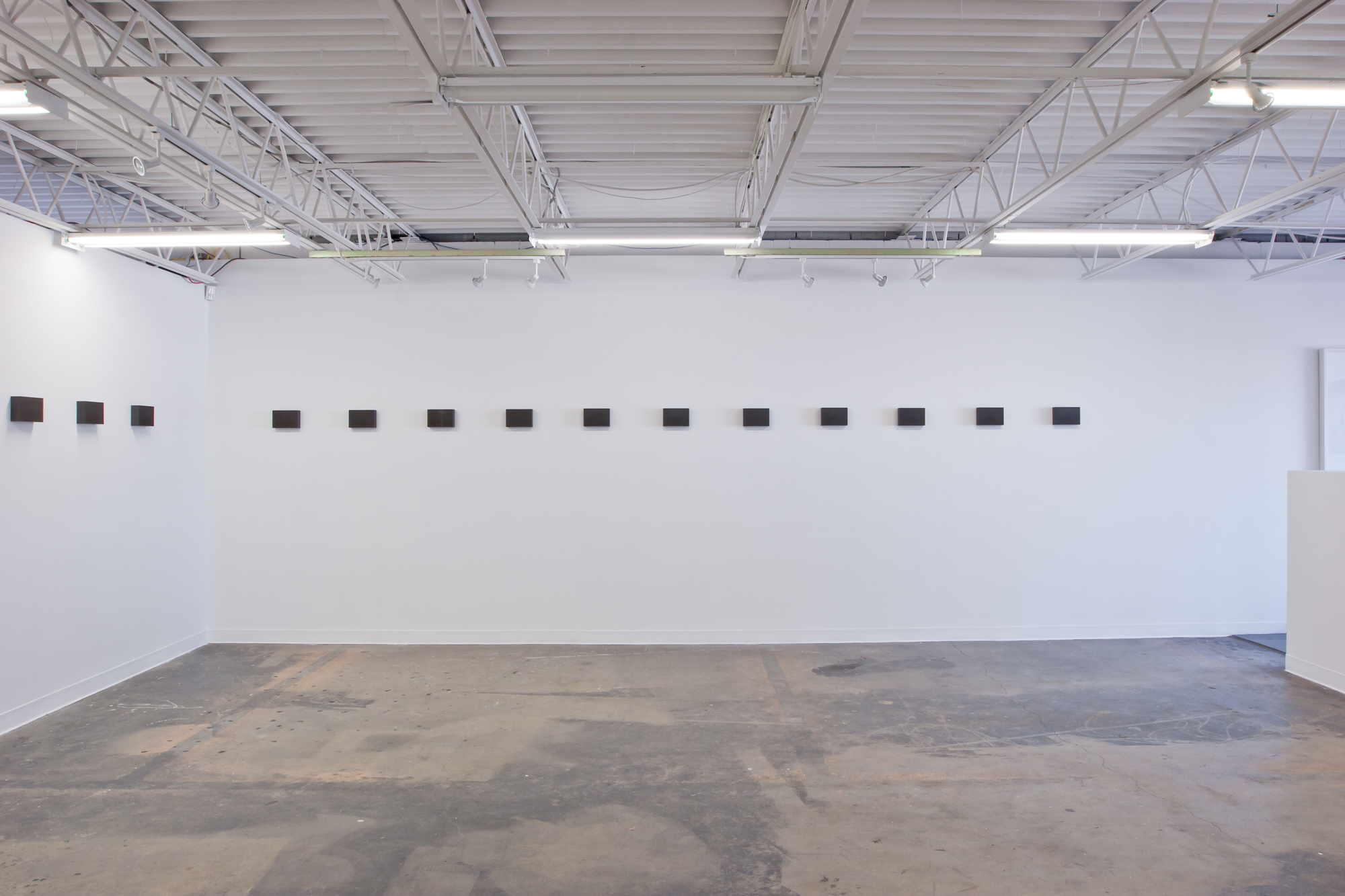 View of an exhibition by Gil Blank at LaMontagne Gallery, Boston, in 2012